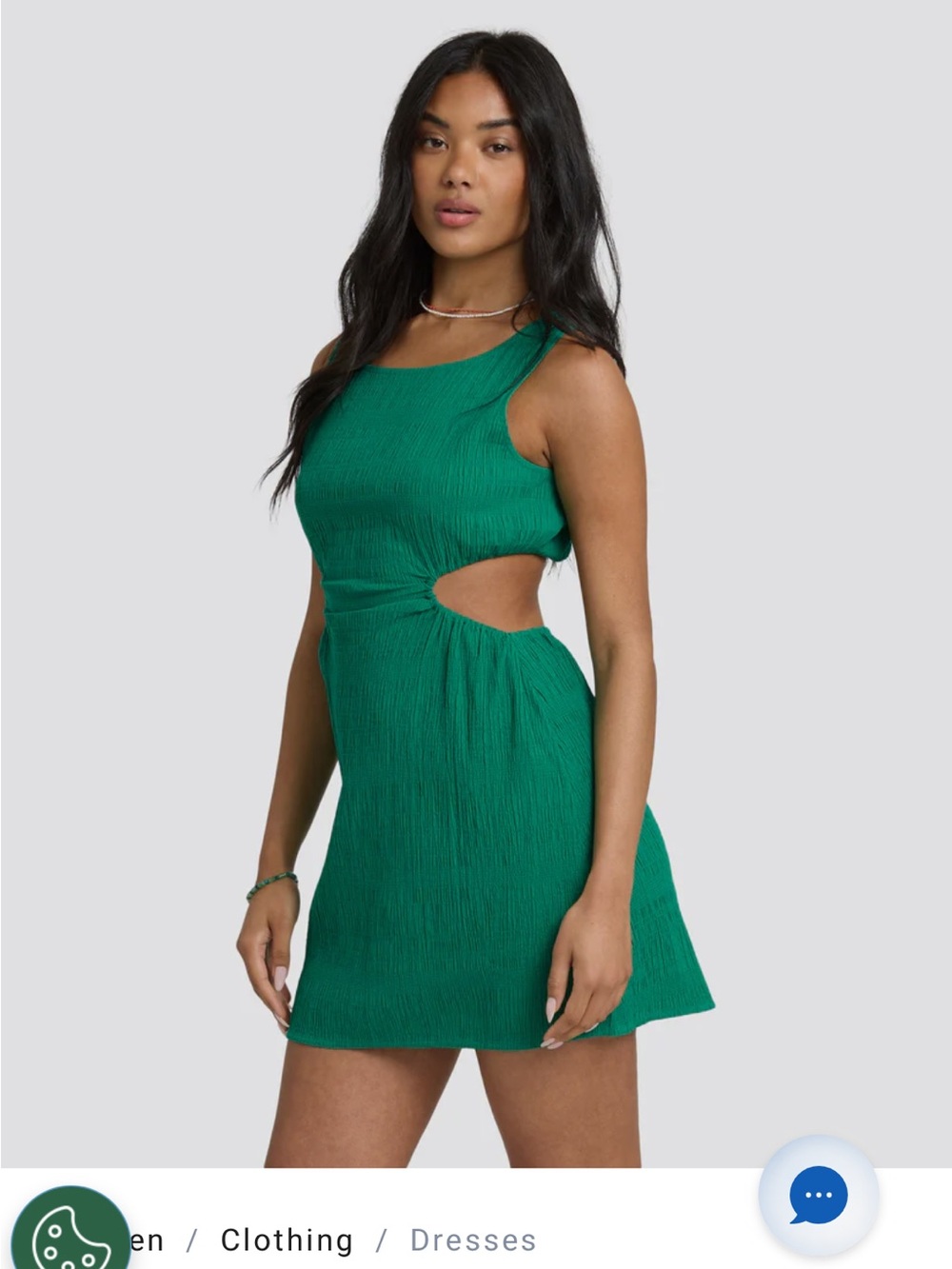 Billabong Wavy Days Dress Green Small